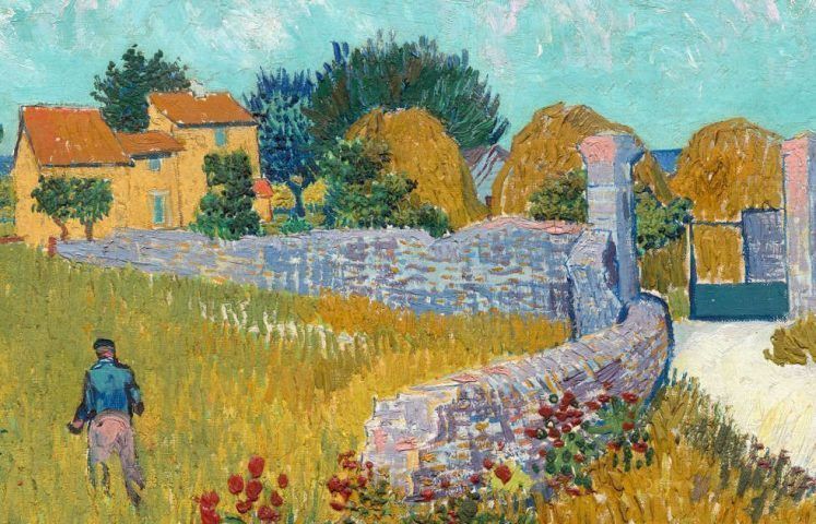Vincent van Gogh, Der Weg nach Arles, Detail, 1888, Öl/Lw, 46,1 x 60,9 cm (National Gallery of Art, Washington D.C. © National Gallery of Art, Washington, Ailsa Mellon Bruce Collection)