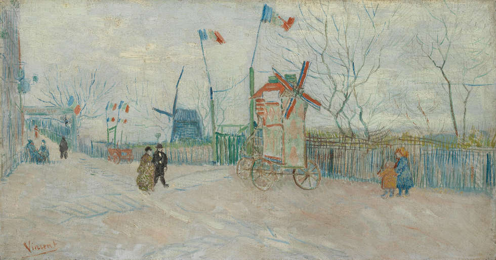 Vincent van Gogh, Impasse des Deux Frères, Paris, Februar–April 1887, Öl/Lw, 35.0 cm x 65.5 cm (Van Gogh Museum, Amsterdam (Vincent van Gogh Foundation)