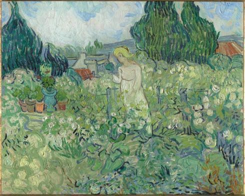 Vincent van Gogh, Marguerite Gachet in ihrem Garten in Auvers-sur-Oise, 1890, Öl-Lw, 46 x 55,5 cm (Don de Paul Gachet fils, 1954 © Musée d’Orsay, Dist. RMN-Grand Palais / Patrice Schmidt)