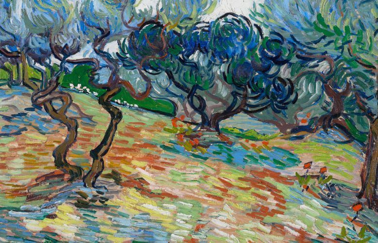 Vincent van Gogh, Olivenbäume, Detail, Juni–Juli 1889, ÖlLw, 51,2 x 65,3 cm (National Galleries Scotland. erworben 1934)