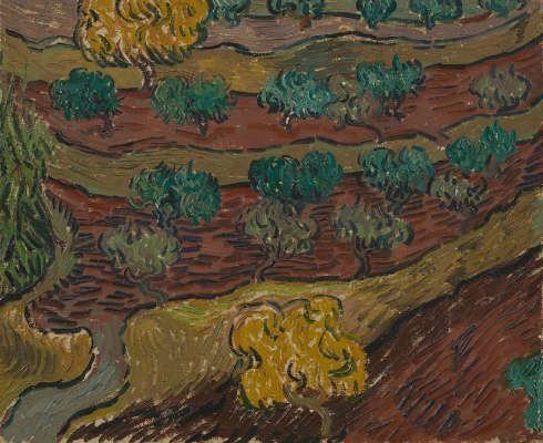 Vincent van Gogh, Olivenhain, Saint-Rémy-de-Provence, November–Dezember 1889, ÖlLw, 33 x 40.5 cm (© Van Gogh Museum, Amsterdam, Vincent van Gogh Foundation)