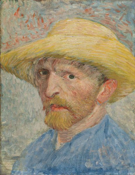 Vincent van Gogh, Selbstporträt, 1887, Öl auf Karton auf Holz (Detroit Institute of Arts)