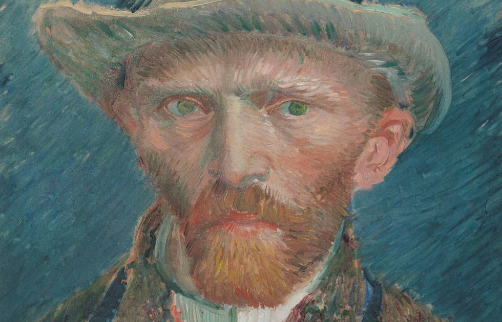 Vincent van Gogh, Selbstporträt, Detail, 1887, Öl auf Leinwand, 42 × 34 cm (RIjksmuseum, Amsterdam)