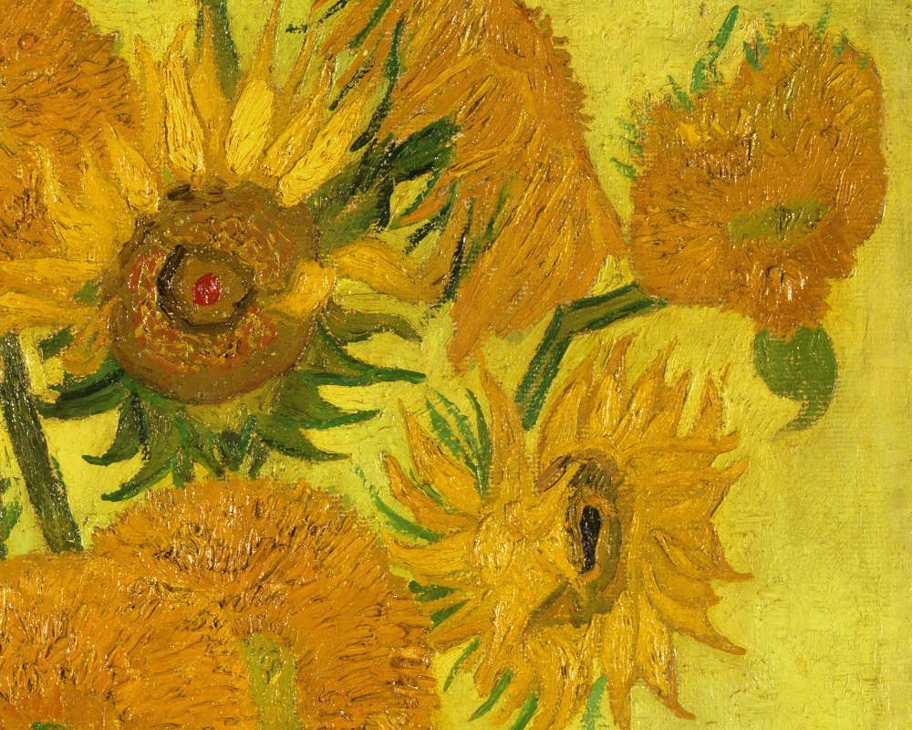 Vincent van Gogh, Sonnenblumen, Detail (pastos), 1888, Öl/Lw, 100.5 x 76.5cm (Seiji Togo Memorial Sompo Japan Nipponkoa Museum of Art, Tokyo)