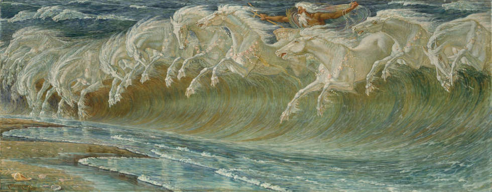 Walter Crane, Die Rosse des Neptun, 1892 (Neue Pinakothek, Bayerische Staatsgemäldesammlungen, München. Foto: bpk/ Bayerische Staatsgemäldesammlungen)