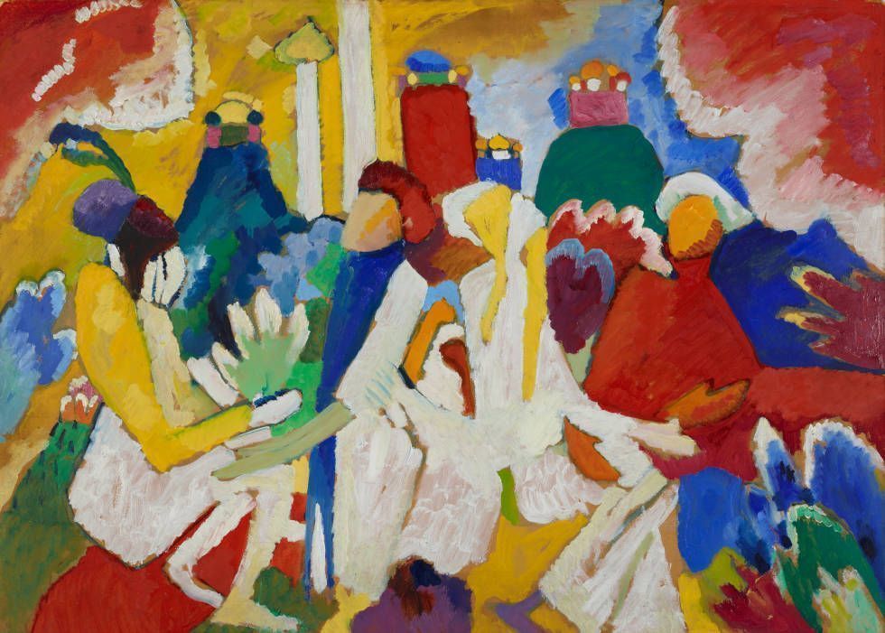 Wassily Kandinsky, Orientalisches, 1909 (Städtische Galerie im Lenbachhaus und Kunstbau München, Gabriele Münter Stiftung 1957)