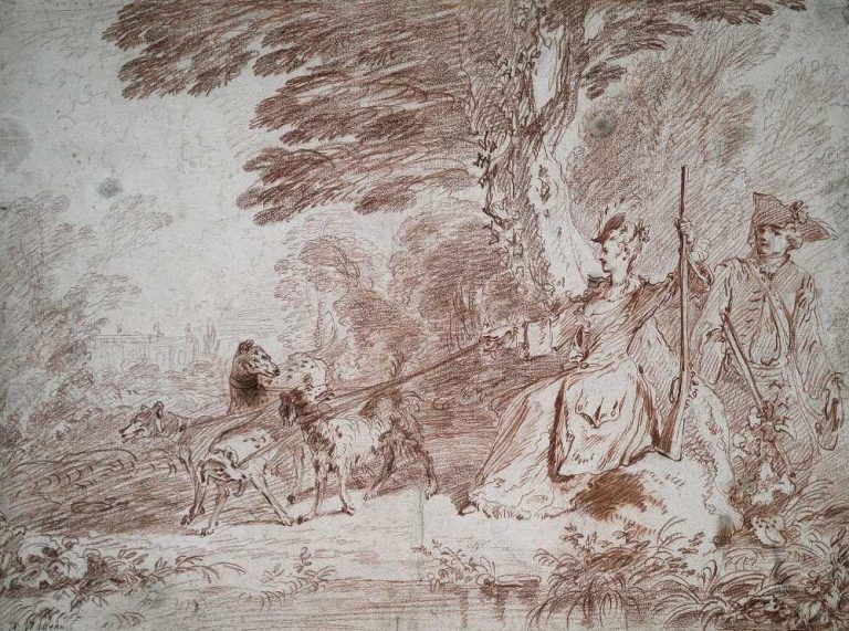 Antoine Watteau. Der Zeichner, DreiFarbenZeichnungen und