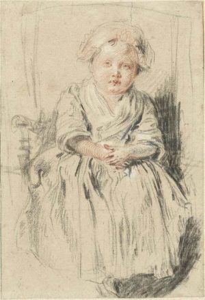 Antoine Watteau, Sitzendes Kind auf einer Lehnstuhlkante, um 1715–1716 oder um 1720, Rötel, schwarze und weiße Kreide, auf cremefarbenem Papier, 17,7 x 12,2 cm (Rijksmuseum, Amsterdam Foto: Rijksmuseum, Amsterdam)