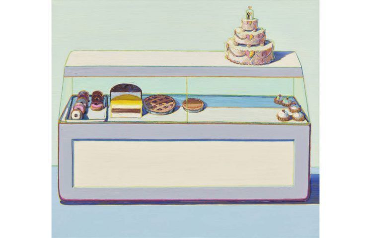 Wayne Thiebaud, Bakery Case, 1996, Öl-Lw, 300 x 265 cm (Museum Voorlinden)