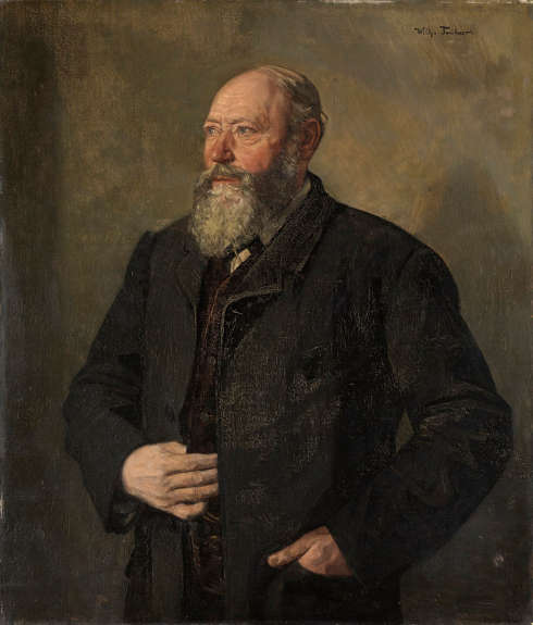 Wilhelm Trübner, Bildnis des Bierbrauers Eisenhart, genannt Der Mächer, 1890, Öl-Lw, 111 x 98 cm (Kunsthalle Karlsruhe)