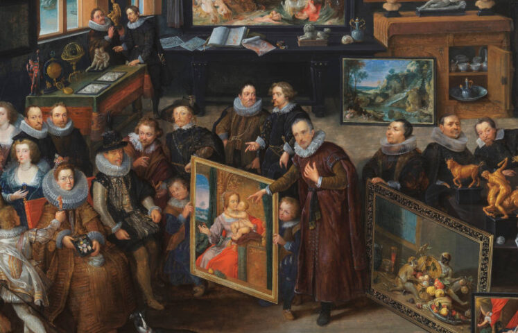 Willem van Haecht, Die Kunstkammer von Cornelis van der Geest, Detail, 1628, Öl auf Holz (Antwerpen © City of Antwerp Collection, Rubenshuis, Foto: CC BY-SA KIK-IRPA, Brüssel)