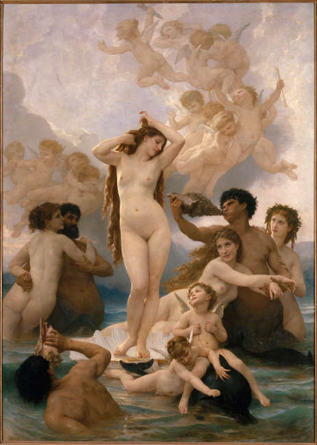 William Bouguereau, Geburt der Venus, 1879, Öl/Lw (Musée d'Orsay, Paris. Foto: © RMN-Grand Palais (Musée d'Orsay) / Hervé Lewandowski)