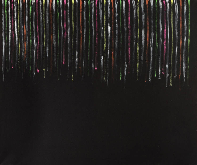 Winfred Gaul, Fingerfarbe (5 Farben von oben nach unten abreiben), 1977 (Stiftung Sammlung Kemp, Kunstpalast, Düsseldorf, © VG Bild-Kunst, Bonn; Foto: Kunstpalast – LVR-ZMB – Joshua Esters)