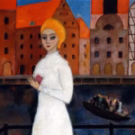 Wladimir von Zabotin, Sonntagmorgen in Danzig, Detail, o. J. (Kunsthalle Mannheim © Sammlung Emma Zabotin © Foto: Kunsthalle Mannheim)