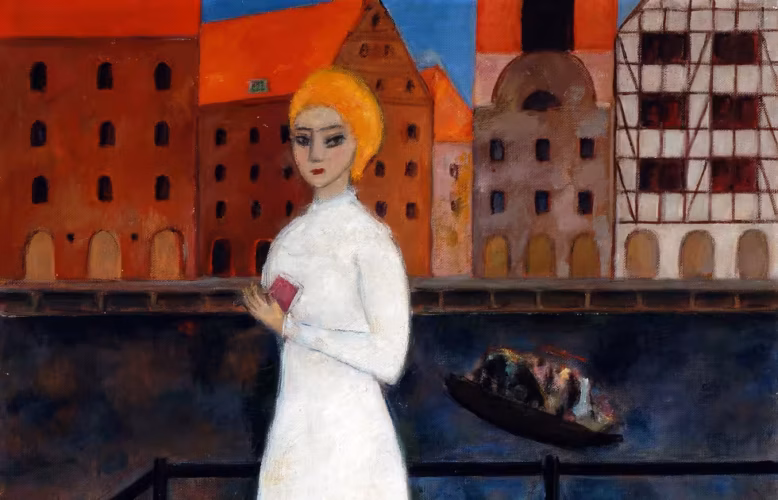 Wladimir von Zabotin, Sonntagmorgen in Danzig, Detail, o. J. (Kunsthalle Mannheim © Sammlung Emma Zabotin © Foto: Kunsthalle Mannheim)