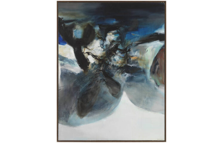 Zao Wou-Ki, 01.10.73, Öl auf Leinwand, 260 x 200 cm (Musée d'Art Moderne de Paris, Schenkung von Francoise Marquet, 2022)