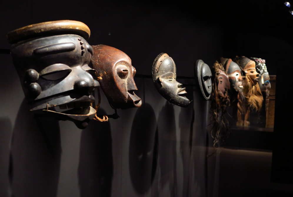 Afrikanische Masken, Foto: Monika Zessnik © Ethnologisches Museum, Staatliche Museen zu Berlin – Preußischer Kulturbesitz