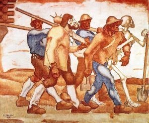 Albin Egger-Lienz, Totentanz, vierte Fassung, 1915, 201,5 x 243 cm © Leopold Museum, Wien.