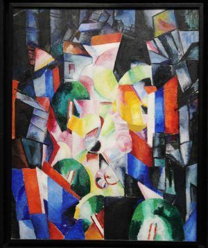 Alexandra Exter, Die Stadt in der Nacht (Funduklejew-Straße), 1913, Öl auf Leinwand, 88 x 71 cm (Sankt Petersburg, Staatliches Russisches Museum), Foto: Alexandra Matzner.