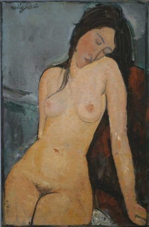 Amedeo Modigliani, Weiblicher Akt, 1916, Öl auf Leinwand, 92 × 60 cm (Courtauld Institute Galleries, London)