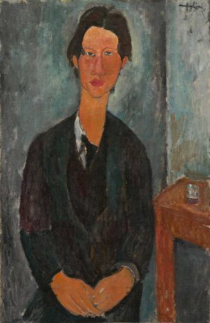 Amedeo Modigliani, Chaim Soutine, 1917, Öl auf Leinwand, 91,7 x 59,7 cm (Chester Dale Collection, Washington National Gallery of Art, Washington, 1963.10.47)