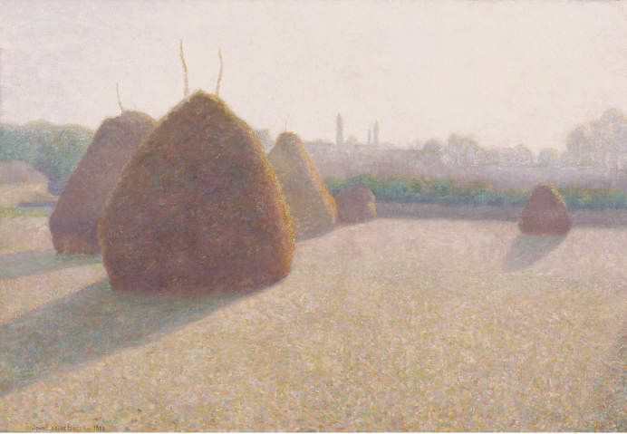 John Leslie Breck, Morgensonne und Nebel, 1892, Öl auf Leinwand, 81,3 x 117,3 cm (Terra Foundation für American Art, Chicago. Daniel J. Terra Collection, 1999.19).