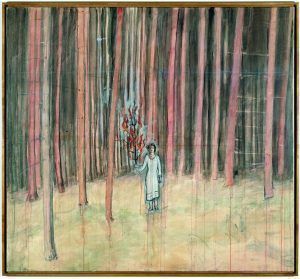 Anselm Kiefer, Mann im Wald, 1971, 174 x 189 cm, Acryl auf Baumwolle (Privatsammlung, San Francisco) Foto: © Ian Reeves.