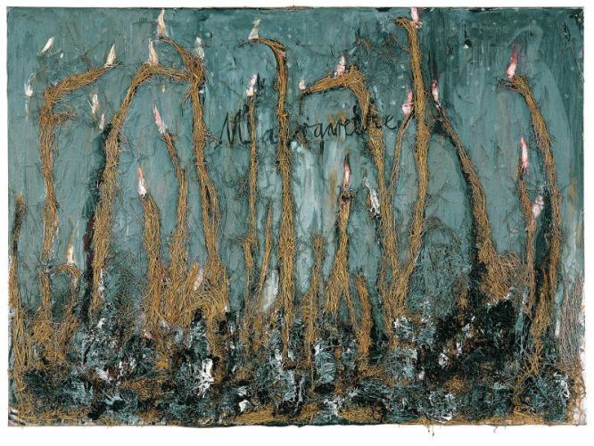 Anselm Kiefer, Margarethe, 1981, Öl, Acryl, Emulsion und Stroh auf Leinwand, 280 x 400 cm (The Doris and Donald Fisher Collection at the San Francisco Museum of Modern Art) © Anselm Kiefer / Foto: Ian Reeves.