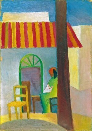 August Macke, Türkisches Café I, 1914, Öl auf Holz, 33,5 x 25 cm, Kunstmuseum Bonn.