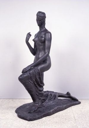 Wilhelm Lehmbruck, Kniende, 1911, Kneeling Woman, Bronze, 174,5 × 67,7 × 140 cm Privatbesitz.