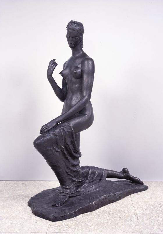Wilhelm Lehmbruck, Kniende, 1911, Kneeling Woman, Bronze, 174,5 × 67,7 × 140 cm Privatbesitz.