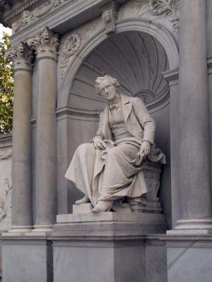 Das Grillparzer-Denkmal im Volksgarten, Franz Grillparzer © Foto: Alexandra Matzner.