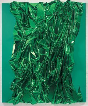 Anselm Reyle, Ohne Titel, 2005, Folie, Mixed Media, Plexiglas, 234 x 199 x 20 cm, Daimler Kunst Sammlung.