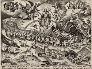 Pieter van der Heyden (1530–1572) nach Pieter Bruegel d. Ä. (1525–1569), Das Jüngste Gericht, 1558 (Kupferstich-Kabinett, Staatliche Kunstsammlungen Dresden)