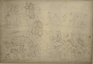 Sandro Botticelli, Illustrationen zu Dante Alighieris Divina Commedia, um 1480 - um 1500, Purgatorio X (Marmorreliefs, Bestrafung der Stolzen) (Kupferstichkabinett, Berlin), Foto: Alexandra Matzner.