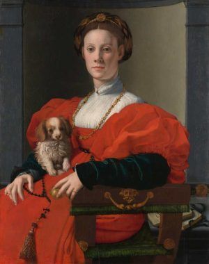 Agnolo Bronzino (1503–1572), Bildnis einer Dame in Rot (Francesca Salviati?), um 1533, Öl auf Pappelholz, 89,8 x 70,5 cm Städel Museum, Frankfurt am Main Foto: Städel Museum – ARTOTHEK.