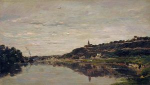 Charles-François Daubigny, Ansicht von Herblay, 1869, Öl auf Leinwand, 38.8 x 67.2 cm (National Galleries of Scotland, Edinburgh)