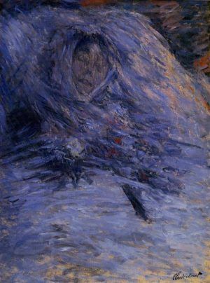 Claude Monet, Camille Monet auf ihrem Totenbett, 1879, Öl auf Leinwand, 90 x 68 cm (Musée d'Orsay)