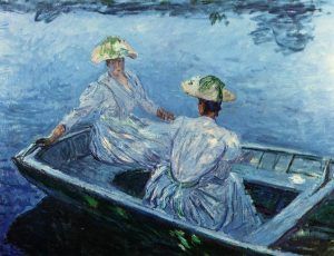 Claude Monet, Das blaue Ruderboot, 1887, Öl auf Leinwand, 109 x 129 cm (Privatsammlung)