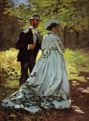 Claude Monet, Die Spaziergänger (Studie für Das Frühstück im Grünen), 1865, 93,5 x 69,5 cm (Washington, National Gallery of Art)