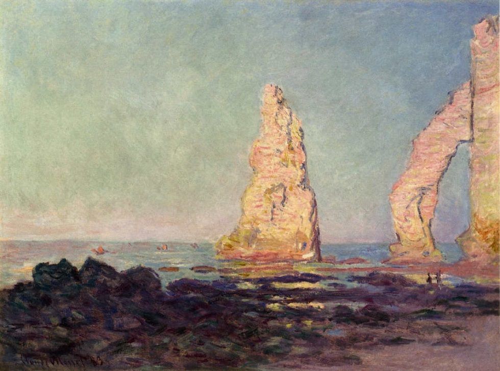 Claude Monet, Nadelfelsen von Etretat, Ebbe, 1883, Öl auf Leinwand, 60 x 81 cm (Privatsammlung)