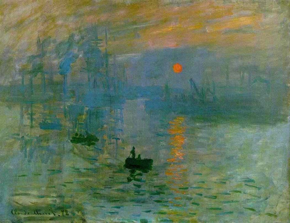 Claude Monet Gemälde Sonnenaufgang Über Die Marina 