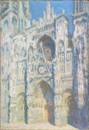 Claude Monet, La Cathédrale de Rouen. Le portail et la tour Saint-Romain, plein soleil; harmonie bleue et or [Die Kathedrale von Rouen], 1892/93, Öl auf Leinwand, 107 × 73 cm (Musée d’Orsay, Paris)
