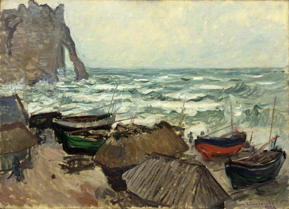 Claude Monet, Fischerboote am Strand von Étretat, 1883/84 (Wallraf-Richartz-Museum, Köln)