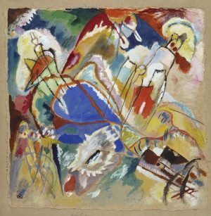 Wassily Kandinsky, Entwurf zu „Improvisation 30 (Kanonen)“, 1913, Städtische Galerie im Lenbachhaus und Kunstbau München.