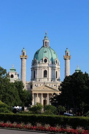 Karlskirche von Johann Bernhard Fischer von Erlach, 1716-1737, Foto: Alexandra Matzner.
