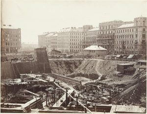 Andreas Groll, Bau der Hofoper, 1865 © Wien Museum.