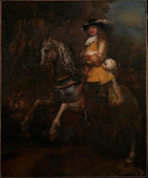 Rembrandt, Frederik Ribel zu Pferd, um 1663, Öl auf Leinwand, 294,5 x 241 cm, The National Gallery, London.