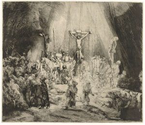 Rembrandt, Die drei Kreuze, 1653, Kaltnadel, 38,5 x 45 cm, erster Zustand von fünf (© Rijksmuseum, Amsterdam)