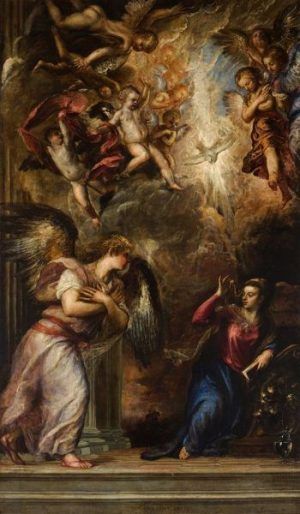 Tizian, Verkündigung, 1564-65 © Chiesa di San Salvador, Venedig.